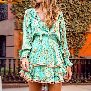 Spell & The Gypsy Maisie Playdress Vintage Turquoise Size S